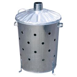 Galvanised Incinerator silver
