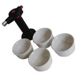 Grunwerg Deluxe Cooking Torch Set with 4 Ramekins