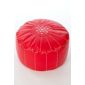 Kaikoo Moroccan Pouffe with Embroidery, Maroon