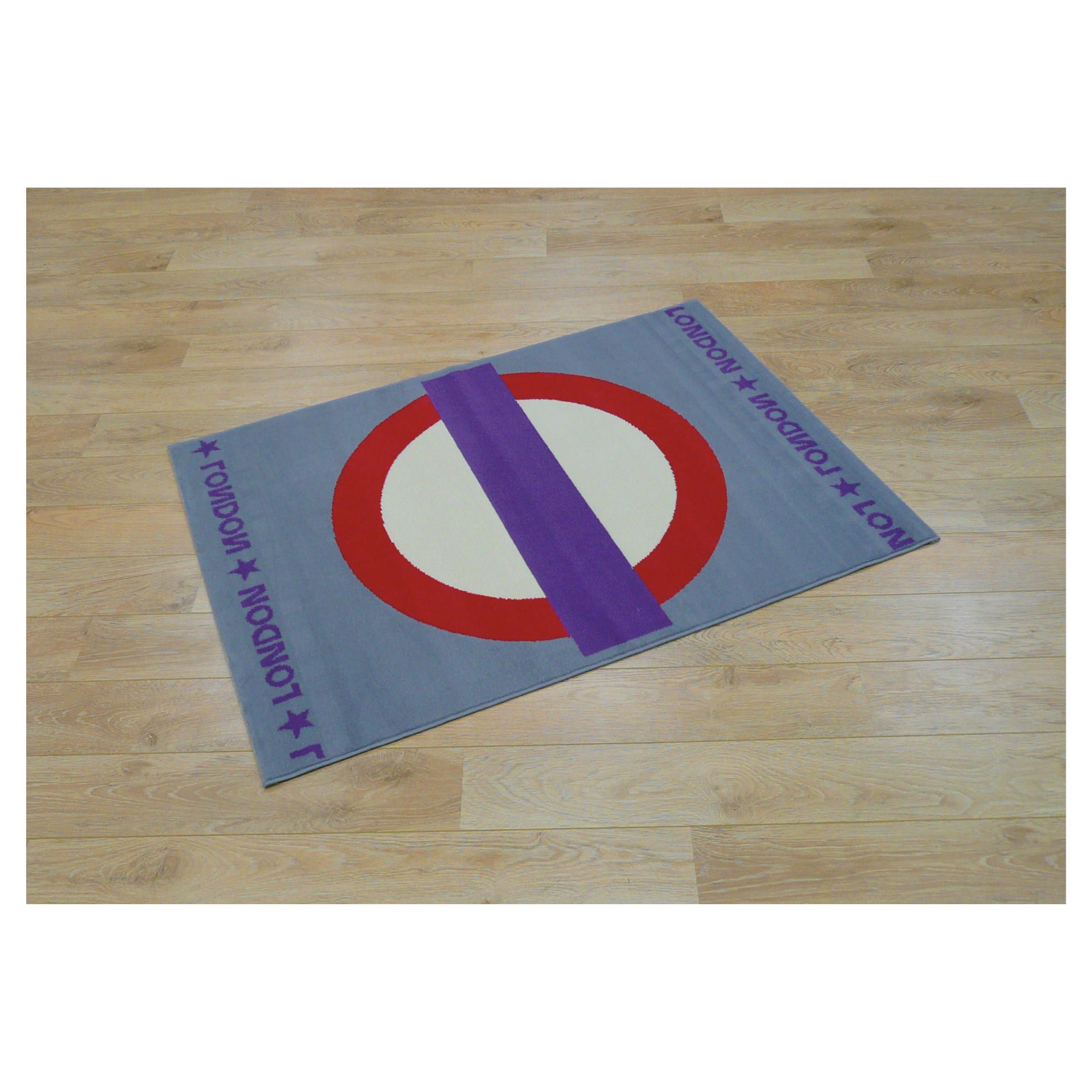 Tesco London Tube Sign Rug 115X160cm