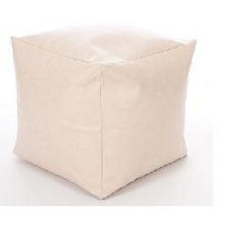 Kaikoo Faux Leather Cube, Cream