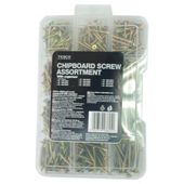 Tesco 370 Pc Chipboard Screw Assortment with Organiser