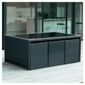 Cuba 6 Seater Hideaway Set -Grey/Mocha