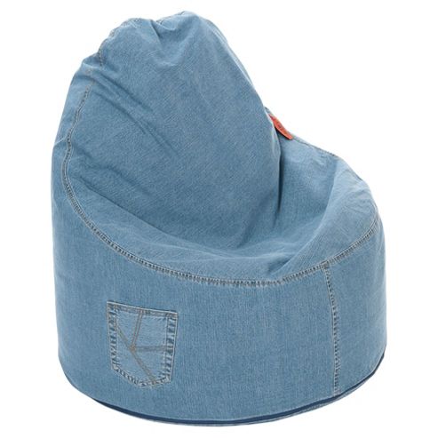 Image of Kaikoo Ezee Bean Bag Chair, Light Denim