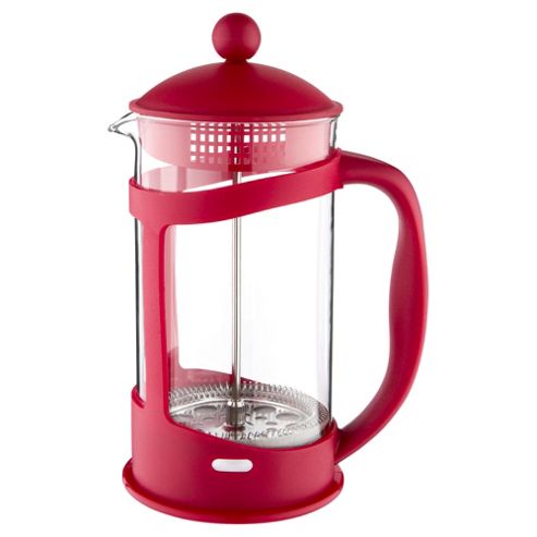 Image of Tesco 8 Cup Cafetiere, Red