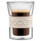 Bodum Presso Set of 2 0.2L Double Walled Glasses, White
