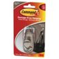 Command brushed nickel metal hook, medium