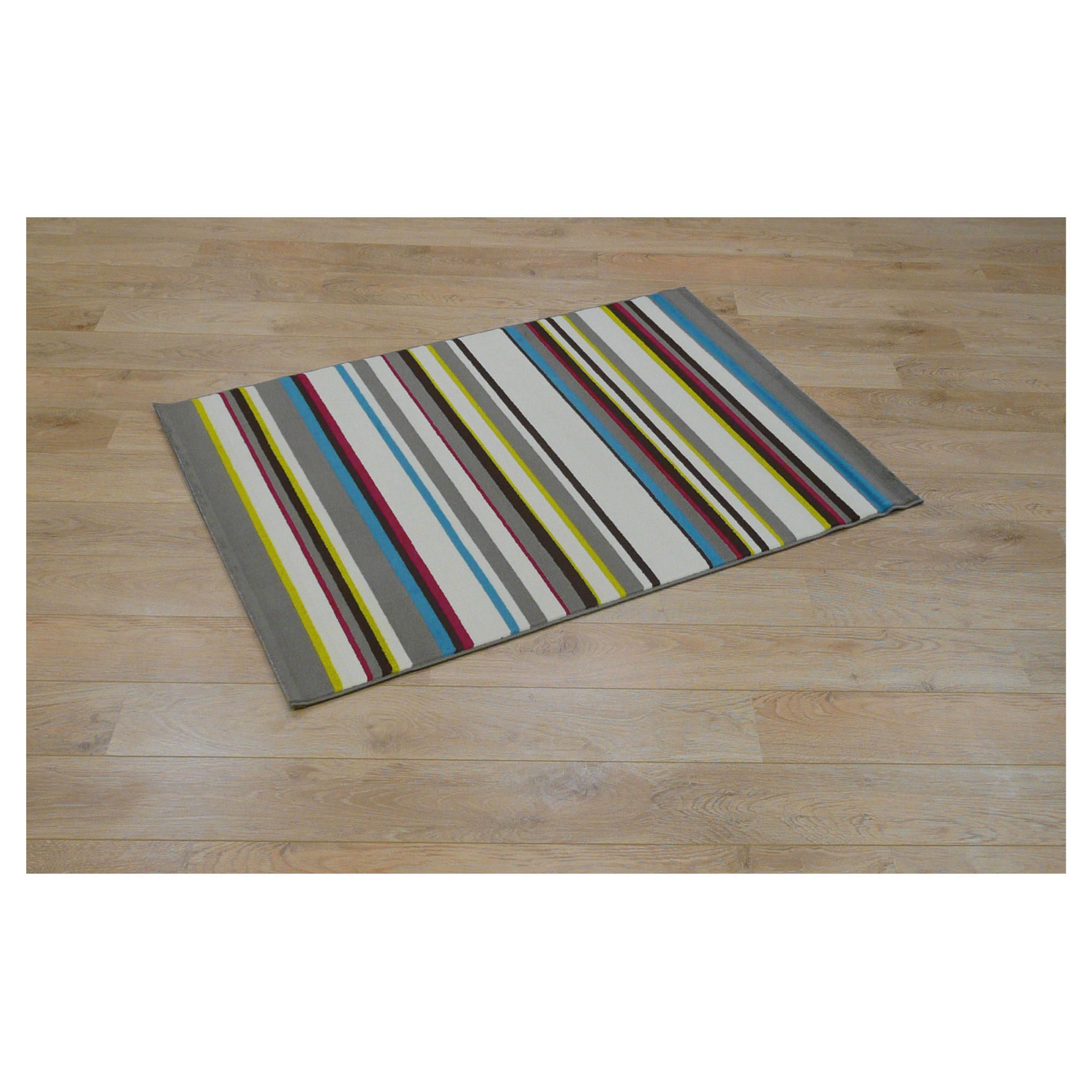 Tesco Stripe Rug Cream/Multi 160X225cm