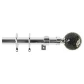 Premium 25/28mm Curtain Pole Black Mosaic Finial 2.1-3.6M