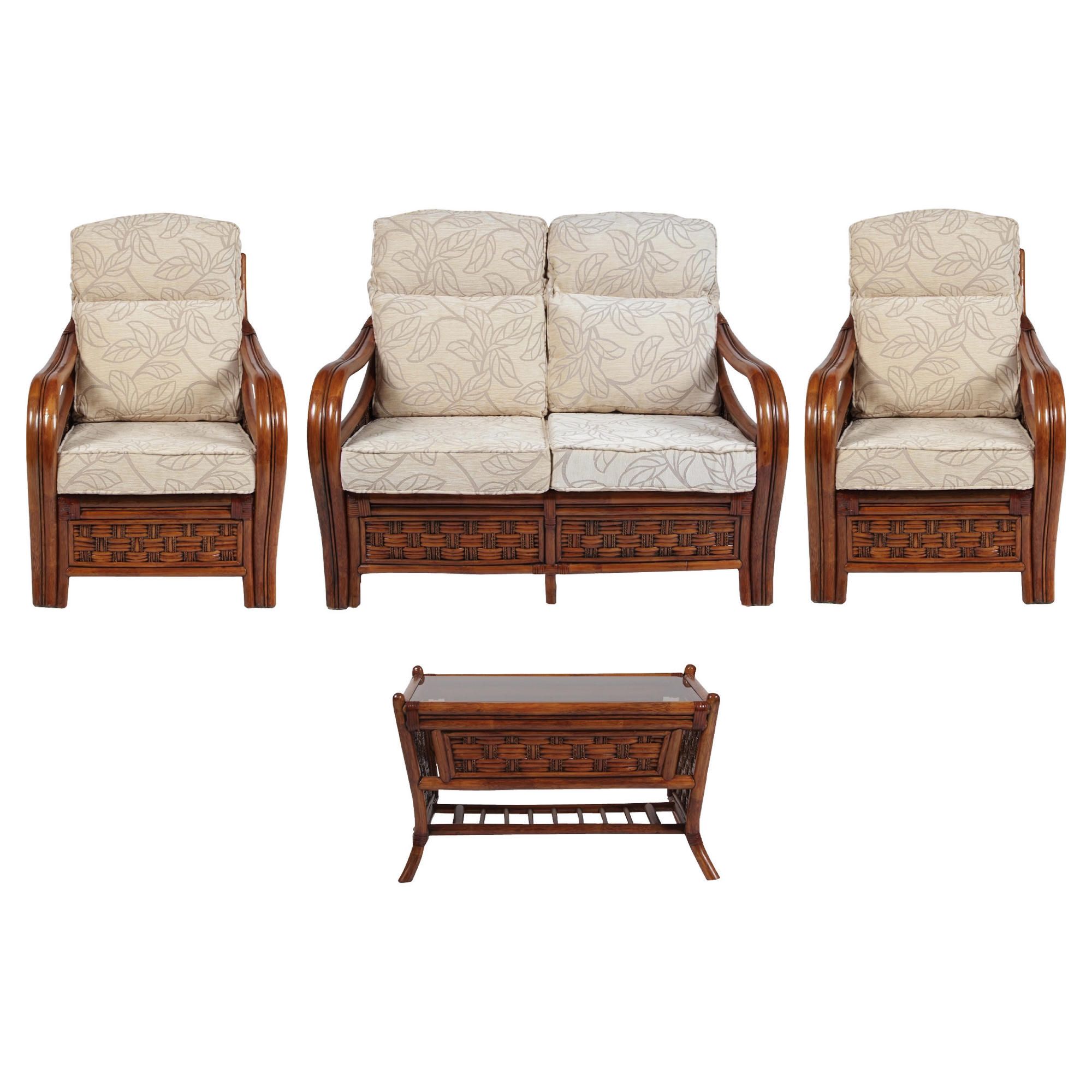 Santiago 4 Piece Suite Conservatory Set (sofa, 2 x chairs & Coffee table) at Tesco Direct