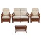 Santiago 4 Piece Suite Conservatory Set (sofa, 2 x chairs & Coffee table)