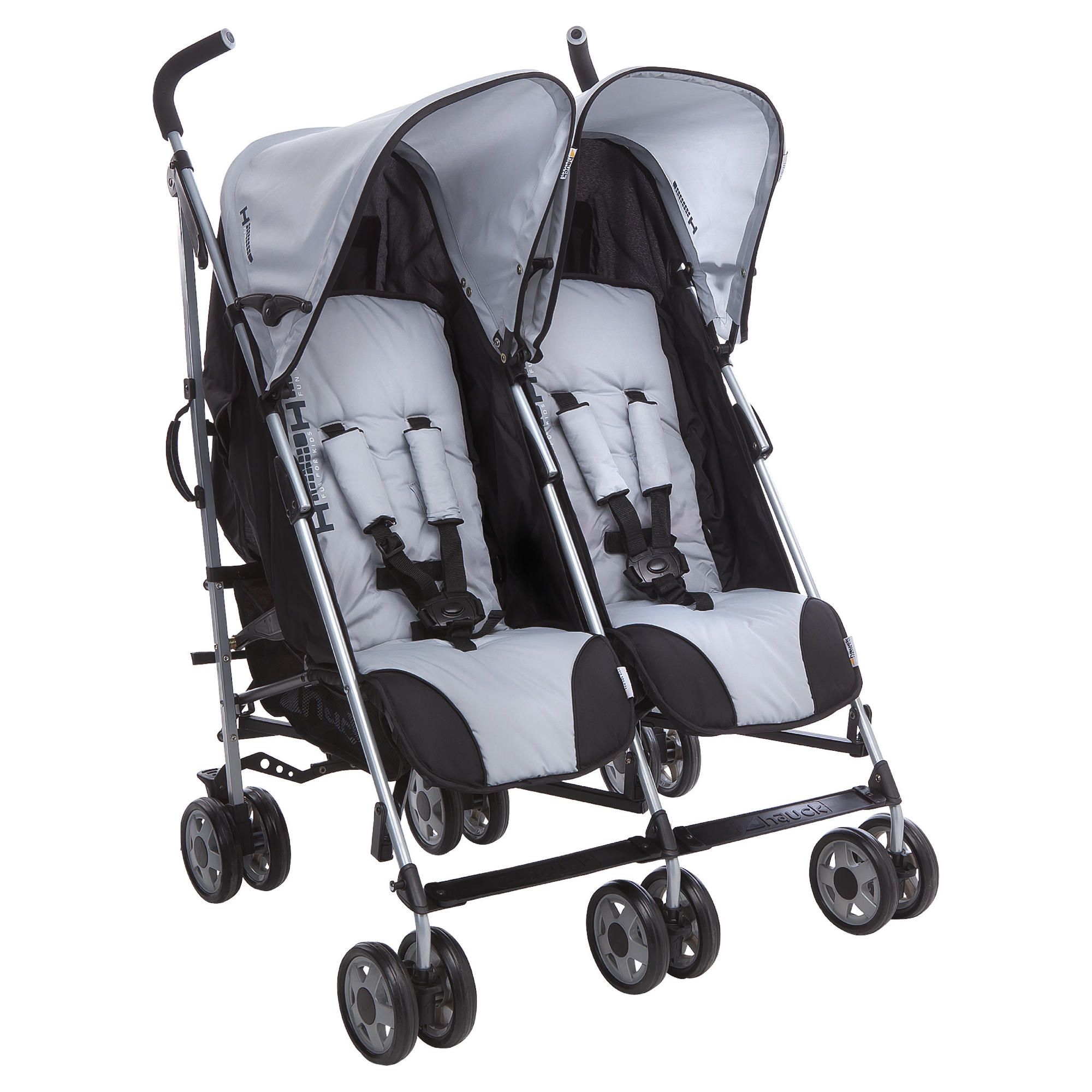 Hauck Turbo Duo Twin Pushchair, Grey