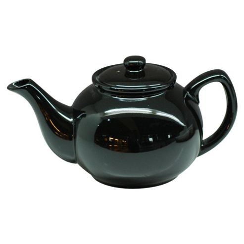 Image of Black Teapot, Stoneware, Six Cup