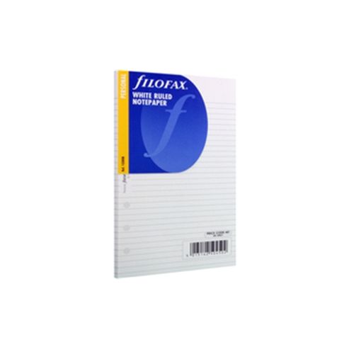 Image of Filofax Personal Size Organiser White Ruled Notepaper Refill