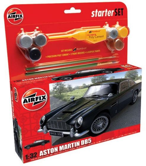 Image of Airfix A50089 Aston Martin Db5 1:32 Scale Classic Car Category 2 Gift Set