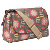 OiOi Messenger Retro Circular Floral Olive Green Changing bag