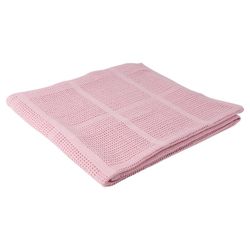Tesco Cellular Blanket 2pk Moses/Pram Pink