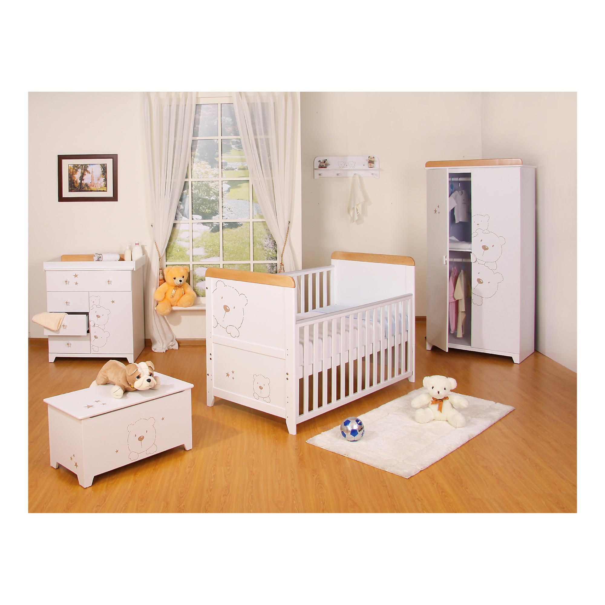 Tutti Bambini Bears 5 Piece Room Set, White With Free Home Assembly at Tescos Direct