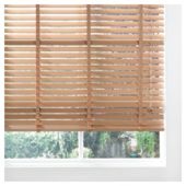 Wood Venetian Blind  Oak Effect 105cm 50mm slats Dro 152cm