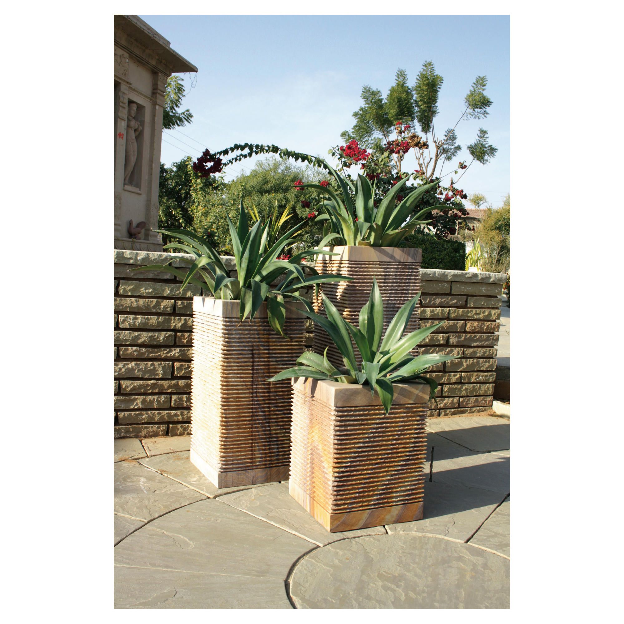 Caelum Rainbow Stone Planter 60cm at Tesco Direct