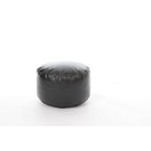 Kaikoo Faux Leather Footstool, Black