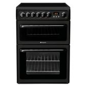 Hotpoint Hae60K Black Ceramic Dbl Oven Electric Cooker