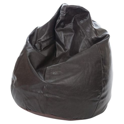Image of Kaikoo Faux Leather Teardrop Bean Bag, Brown