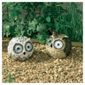 Owl Solar Lights 2pk Snowy and long-eared Owls
