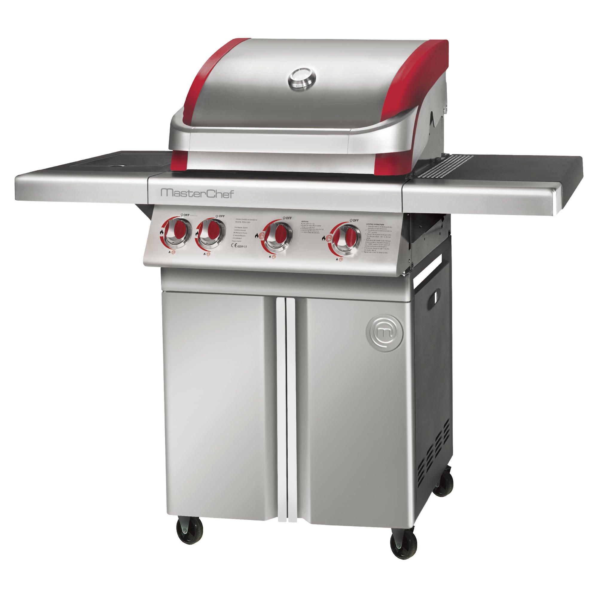MasterChef Contender Stainless Steel 3 Burner Gas BBQ at Tesco Direct