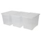 Wham crystal 80L box and lid, 3 pack clear