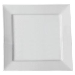 Tesco Square Porcelain Dinner Plate, White