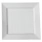 Tesco Square Porcelain Dinner Plate, White