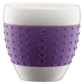 Bodum Pavina Set of 2 0.08L Porcelain Mugs, Purple.