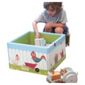 Krooom Garden Scene Toy Storage Box On Wheels Wooden Toy