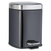 F+F Home Metal Square Bin Black