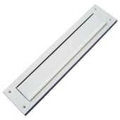 Plastic Letter Box Draught Excluder Plate With Cover White