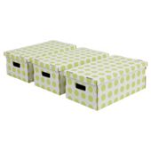 Pois boxes set, 3 piece green