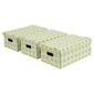 Pois boxes set, 3 piece green