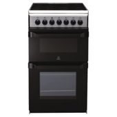 Indesit IT50C1X stainless steel ceramic twin electric cooker