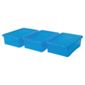 Wham crystal 32L underbed storage box with lid, 3 pack blue