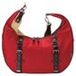 OiOi Red Nylon Twill Hobo Slouch Changing Bag