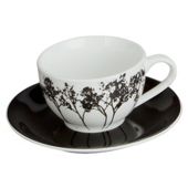 F&F Home Shadow Tree Teacup and Saucer.