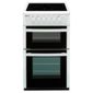 Beko DC5422AW 50cm Double Oven Ceramic Electric Cooker White