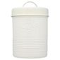 Tesco Enamel Tea Canister with Cream Lid, Cream