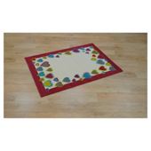 TESCO KIDS COLOURED HEARTS RUG PINK/CREAM115X160CM
