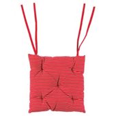 Tesco Red & White Stripe Seat Pads 2pk