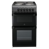 Indesit It50Ea Anthtracite Twin Electric Cooker