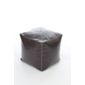 Kaikoo Signature Faux Soft Algro Leather Cube with Stich Detail, Brown