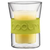 Bodum Presso Set of 2 0.2L Double Walled Glasses, Green.