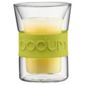 Bodum Presso Set of 2 0.2L Double Walled Glasses, Green.